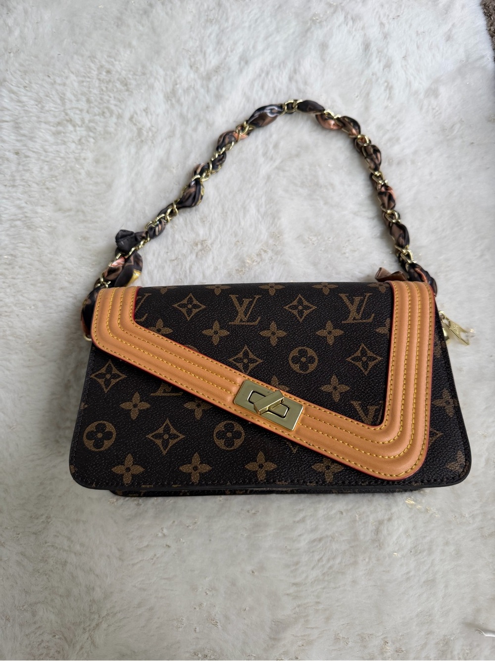 LV brown monogram medium crossbody bag.